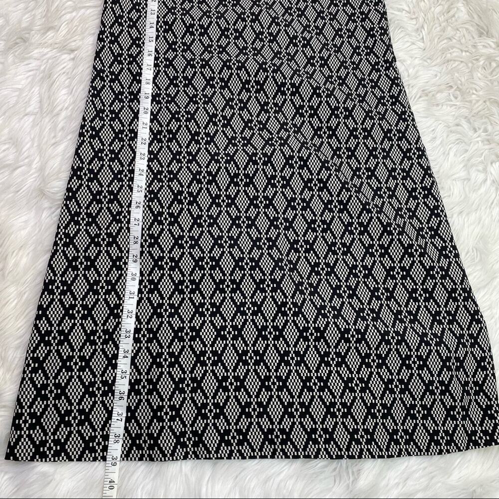 Pendleton Women's Silk Shift Dress Black Size 6P Geometric 3/4 Sleeve